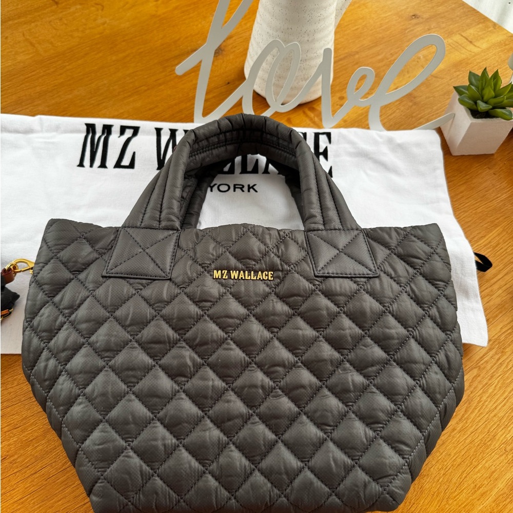 MZ Wallace Charcoal Quilted Tote - Picture 2 of 16